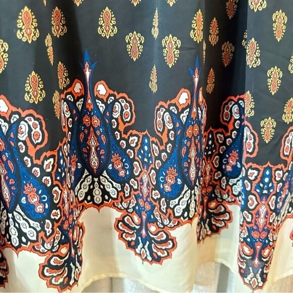 Blu Pepper Black Multicolor Geometric Boho Print Sleeveless Dress Size‎ Small - Picture 13 of 14